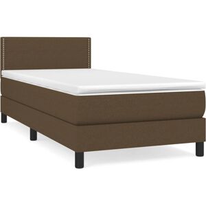 Lit marron foncé vidaXL avec tête de lit réglable - Lit Lit marron foncé vidaXL avec tête de lit réglable - Lit