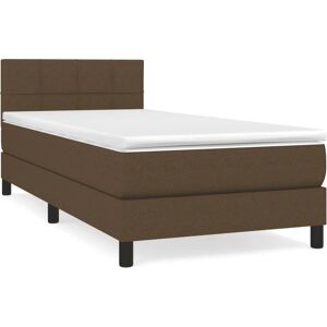 Lits vidaXL avec tête réglable - Lit simple marron foncé Lits vidaXL avec tête réglable - Lit simple marron foncé
