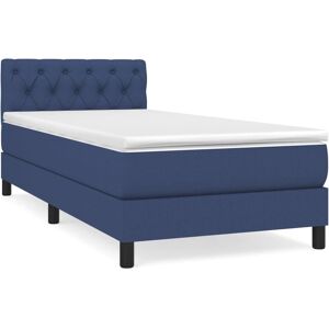 vidaXL Lit boxspring - 80x200cm - Bleu - Lit vidaXL Lit boxspring - 80x200cm - Bleu - Lit