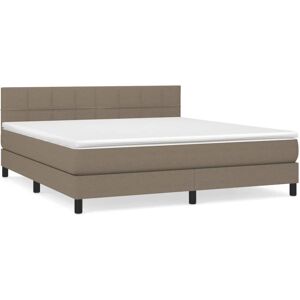 vidaXL Lit avec Matelas 180x200cm - Taupe vidaXL Lit avec Matelas 180x200cm - Taupe