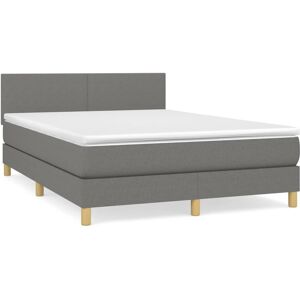 vidaXL 3140458 lit - Lit avec tête réglable, matelas à ressorts ensachés, gris foncé vidaXL 3140458 lit - Lit avec tête réglable, matelas à ressorts ensachés, gris foncé