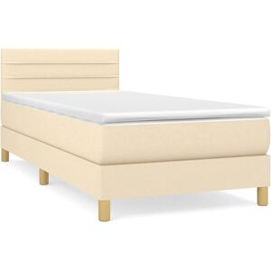 Lit avec Matelas, Crème, 140x200 cm Lit avec Matelas, Crème, 140x200 cm