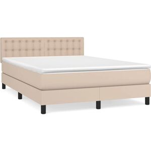 Lit vidaXL avec tête de lit réglable - Cuir synthétique durable - Matelas à ressorts ensachés Lit vidaXL avec tête de lit réglable - Cuir synthétique durable - Matelas à ressorts ensachés