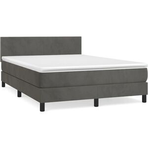 vidaXL lit en velours gris foncé - lit vidaXL lit en velours gris foncé - lit