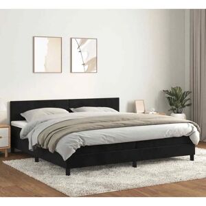 Maisonchic Schwarzes Samtbett - Verstellbares Kopfteil, Taschenfederkernmatratze, Mittelfeste Unterstützung Maisonchic Schwarzes Samtbett - Verstellbares Kopfteil, Taschenfederkernmatratze, Mittelfeste Unterstützung