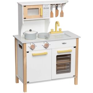 Tryco Houten Keukenset - Wit/Goud - 3+ Role Play Toy Tryco Houten Keukenset - Wit/Goud - 3+ Role Play Toy