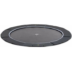 EXIT Black 427cm Round Ground-Level Trampoline - Sports EXIT Black 427cm Round Ground-Level Trampoline - Sports