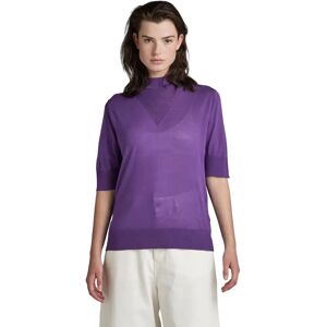 G-Star RAW Core Mock Neck Knitted Top - Purple - Women L G-Star RAW Core Mock Neck Knitted Top - Purple - Women L
