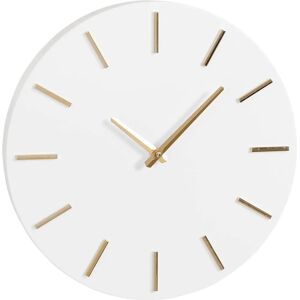 Brixen Wandklok van Mica Decorations - Aluminium - Wit - 35x35x4 cm Brixen Wandklok van Mica Decorations - Aluminium - Wit - 35x35x4 cm