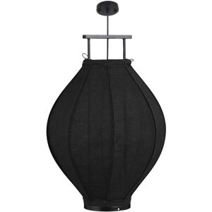 Mica Decorations Zwarte Hanglamp - 73x54 cm - Linnen - Hanglamp Mica Decorations Zwarte Hanglamp - 73x54 cm - Linnen - Hanglamp