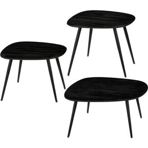 Ensemble de 3 Tables Jailey en Bois Recyclé - Mica Decorations - Publicité Ensemble de 3 Tables Jailey en Bois Recyclé - Mica Decorations - Publicité