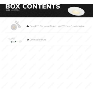 HOFTRONIC Pavo 4 stuks LED inbouwspots - LED inbouwspots HOFTRONIC Pavo 4 stuks LED inbouwspots - LED inbouwspots
