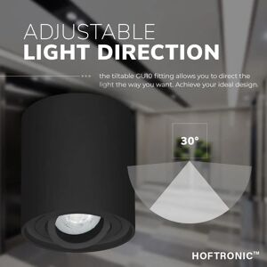 HOFTRONIC Zwart Ray Dimbare LED Plafondlamp - Plafondverlichting HOFTRONIC Zwart Ray Dimbare LED Plafondlamp - Plafondverlichting