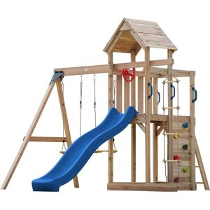 Axi Holzspielturm mit Schaukeln, Rutsche & Kletterwand - Spielplatzset Axi Holzspielturm mit Schaukeln, Rutsche & Kletterwand - Spielplatzset