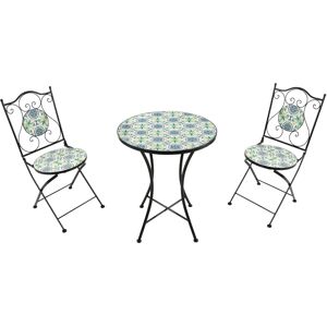 Ensemble Bistro Mosaïque Amélie Axi - Mobilier de Jardin Bleu/Jaune - Publicité Ensemble Bistro Mosaïque Amélie Axi - Mobilier de Jardin Bleu/Jaune - Publicité