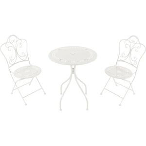 Ensemble bistro en métal blanc Axi Marilou - Table et 2 chaises - Publicité Ensemble bistro en métal blanc Axi Marilou - Table et 2 chaises - Publicité