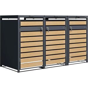 Axi Lucas Metaal Afvalbak Opslag - 3 Containers, 240L Max Axi Lucas Metaal Afvalbak Opslag - 3 Containers, 240L Max