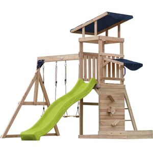 AXI Malik Holzspielturm mit 2 Schaukeln, Rutsche - Spielturm AXI Malik Holzspielturm mit 2 Schaukeln, Rutsche - Spielturm