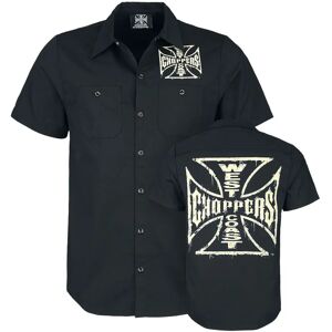 Herre Kortermet Skjorte - West Coast Choppers - Distressed Logo - Casual Streetwear Herre Kortermet Skjorte - West Coast Choppers - Distressed Logo - Casual Streetwear
