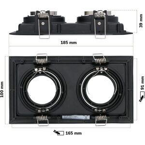HOFTRONIC Durham - Inbouwspot GU10 - Zwart HOFTRONIC Durham - Inbouwspot GU10 - Zwart