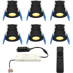 HOFTRONIC Milano - 6x inbouwspots veranda - Dimbare LED - Complete set met afstandsbediening - 12 Volt 3 watt - IP65 HOFTRONIC Milano - 6x inbouwspots veranda - Dimbare LED - Complete set met afstandsbediening - 12 Volt 3 watt - IP65