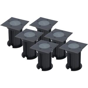 HOFTRONIC Ramsay 6er Set Vierkante LED Bodemspots - IP67 Waterdicht HOFTRONIC Ramsay 6er Set Vierkante LED Bodemspots - IP67 Waterdicht