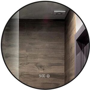 Mirlux Miroir de salle de bain avec éclairage & chauffage - Rond - Noir mat - Publicité Mirlux Miroir de salle de bain avec éclairage & chauffage - Rond - Noir mat - Publicité