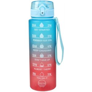 Excellent Houseware 1L Vesipullo - Ombre Design ja Inspiroivat Tekstit Excellent Houseware 1L Vesipullo - Ombre Design ja Inspiroivat Tekstit