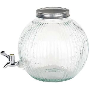 Excellent Houseware Dispensador de bebidas de vidrio con tapa - 5,5L - Dispensador Excellent Houseware Dispensador de bebidas de vidrio con tapa - 5,5L - Dispensador