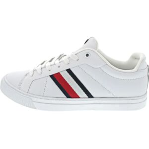 Tommy Hilfiger Icon Court Streifen Lederschuhe - Weiß - UK11 EU46 US12 Tommy Hilfiger Icon Court Streifen Lederschuhe - Weiß - UK11 EU46 US12