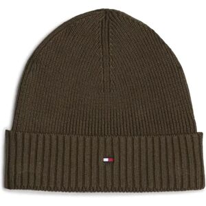 Tommy Hilfiger Flag Beanie med Cashmere (AM0AM12796) - army grøn Tommy Hilfiger Flag Beanie med Cashmere (AM0AM12796) - army grøn