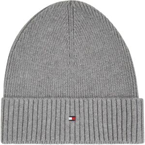 Tommy Hilfiger Flag Beanie with Cashmere (AM0AM12796) - mid grey heather Tommy Hilfiger Flag Beanie with Cashmere (AM0AM12796) - mid grey heather