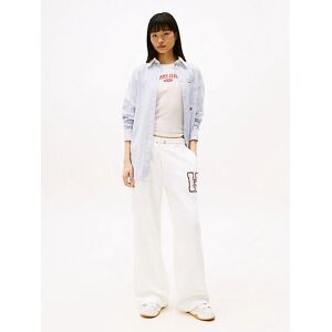Tommy Jeans DW0DW20558 Joggers Bianchi Vestibilità Regolare - Pantaloni Jogger Tommy Jeans DW0DW20558 Joggers Bianchi Vestibilità Regolare - Pantaloni Jogger