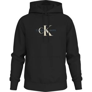 Sudadera con Capucha Negra Calvin Klein Jeans - Logo, Algodón, S Sudadera con Capucha Negra Calvin Klein Jeans - Logo, Algodón, S