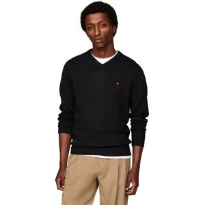Tommy Hilfiger Baumwolle Kaschmir V-Ausschnitt Pullover (MW0MW28047) - schwarz Tommy Hilfiger Baumwolle Kaschmir V-Ausschnitt Pullover (MW0MW28047) - schwarz