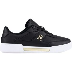 Tenisi de Piele Negri Tommy Hilfiger - Pantofi Casual pentru Femei Tenisi de Piele Negri Tommy Hilfiger - Pantofi Casual pentru Femei