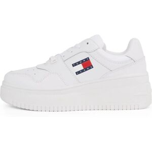 Tommy Jeans Sneakers en Cuir Blanc avec Plateforme - Baskets - Publicité Tommy Jeans Sneakers en Cuir Blanc avec Plateforme - Baskets - Publicité