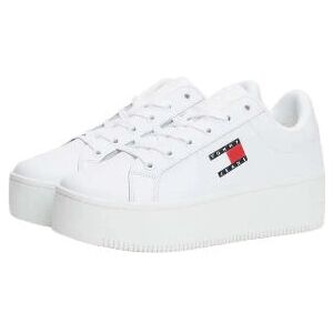 Tommy Hilfiger EN0EN02518YBS Pantofi Sport cu Platformă din Piele Albă - Pantofi Tommy Hilfiger EN0EN02518YBS Pantofi Sport cu Platformă din Piele Albă - Pantofi