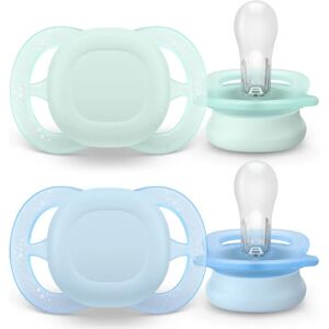 Philips Avent Ultrastart SCF075/02 Baby-Schnuller - Orthodontisch Silikon Blau, Grün Philips Avent Ultrastart SCF075/02 Baby-Schnuller - Orthodontisch Silikon Blau, Grün