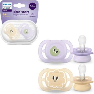 Chupeta Philips Avent Ultra Start - Noite 0-2m Lilás/Bege Chupeta Philips Avent Ultra Start - Noite 0-2m Lilás/Bege