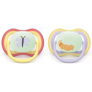 Philips Avent Babyfopspeen Nacht - Orthodontische Siliconen, Veelkleurig - 0-6M Philips Avent Babyfopspeen Nacht - Orthodontische Siliconen, Veelkleurig - 0-6M