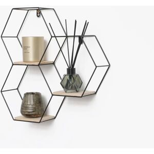 Étagère Murale Hexagonale VIVOL - 3 Étagères en Bois - 40.5x41 cm - Publicité Étagère Murale Hexagonale VIVOL - 3 Étagères en Bois - 40.5x41 cm - Publicité