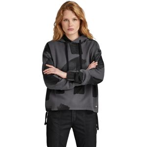G-Star RAW Calligraphy Allover Loose Hooded Sweater - Dark Grey Cotton G-Star RAW Calligraphy Allover Loose Hooded Sweater - Dark Grey Cotton