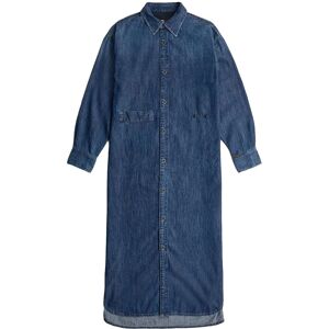 G-Star D25183-D252-G749 Blauwe Casual Lange Overgooier - Jurk G-Star D25183-D252-G749 Blauwe Casual Lange Overgooier - Jurk