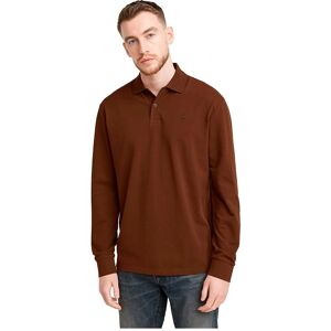 G-Star Dunda Core Brown Organic Cotton Long Sleeve Polo - Polo Shirt G-Star Dunda Core Brown Organic Cotton Long Sleeve Polo - Polo Shirt