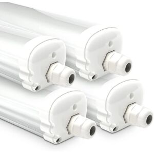 HOFTRONIC Set van 4 LED TL armaturen 150cm - IP65 Waterdicht - 48 Watt - 5760 Lumen - 4000K Neutraal wit - Koppelbaar - IK07 - S-Series HOFTRONIC Set van 4 LED TL armaturen 150cm - IP65 Waterdicht - 48 Watt - 5760 Lumen - 4000K Neutraal wit - Koppelbaar - IK07 - S-Series