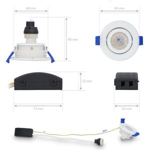 HOFTRONIC Wit Peru LED Inbouwspot - Kantelbaar GU10 IP65 HOFTRONIC Wit Peru LED Inbouwspot - Kantelbaar GU10 IP65