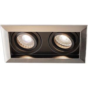 HOFTRONIC Durham RVS Inbouwspot - 4000K neutraal wit - GU10 - 5W 400lm - Kantelbaar - IP20 HOFTRONIC Durham RVS Inbouwspot - 4000K neutraal wit - GU10 - 5W 400lm - Kantelbaar - IP20