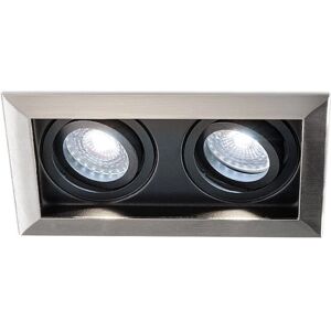 HOFTRONIC Durham LED Inbouwspot RVS - GU10 - 5W 400lm - Dimbaar - Vierkant HOFTRONIC Durham LED Inbouwspot RVS - GU10 - 5W 400lm - Dimbaar - Vierkant