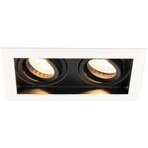 HOFTRONIC Durham Dubbellicht inbouwspot Wit - GU10 - 5W - 400lm - Kantelbaar - IP20 HOFTRONIC Durham Dubbellicht inbouwspot Wit - GU10 - 5W - 400lm - Kantelbaar - IP20